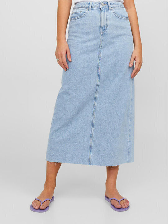 Denim Hoch tailliert Maxi Rock Blau