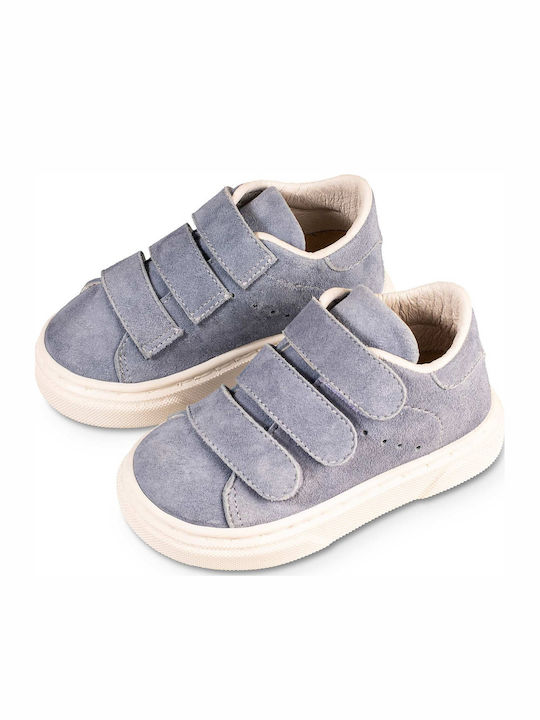Babywalker Light Blue Baptism Leather Sneakers