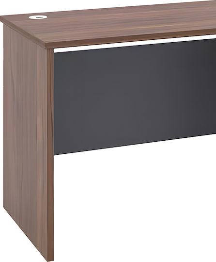 Γραφείο Cassius 120x60x75εκ. Ανθρακί-Καρυδί
