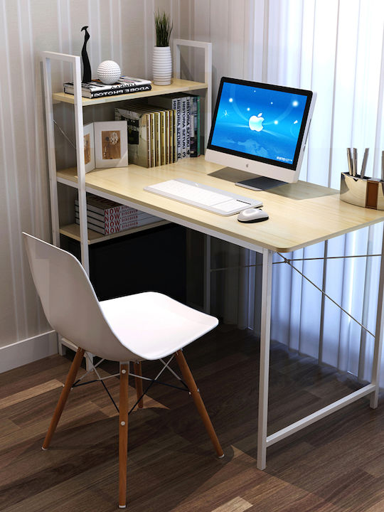 Desk Adrian Melamine Natural-white 120x64x120cm