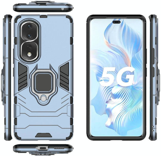 80 Pro Shockproof Задна корица Пластмаса / Силикон Магнитен Тъмносин (За Honor 80 Pro (OEM))