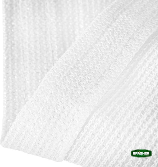 Grasher Ε220 Square Shade Sail White With Hoop 3.6x3.6m 180gr/m²