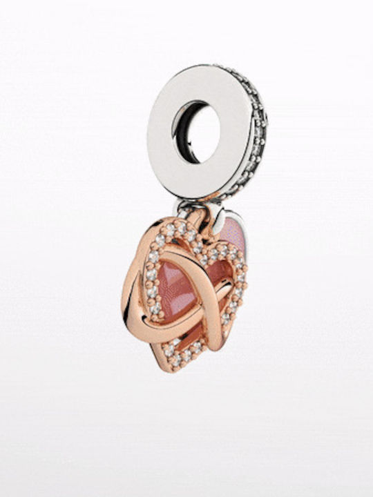 Pandora Charm Lucky Charm with Stones from Silver with Green Zircon