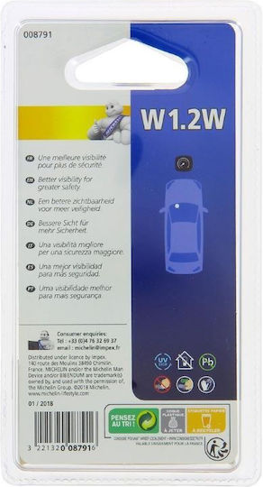 Michelin Лампи Автомобила W1.2W Обикновени 12V 2бр