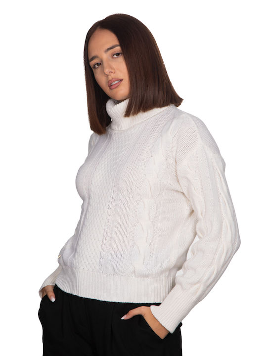 Vera Women's Long Sleeve Sweater Woolen Green