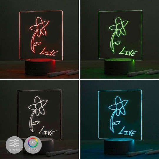 InnovaGoods Διακοσμητικό Φωτιστικό LED RGB Πίνακας 15εκ.