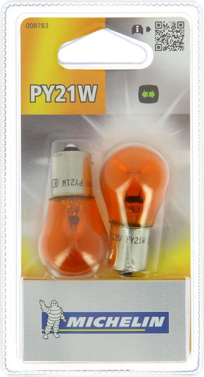 Michelin Lamps Car PY21W-BAU15s 12V 2pcs