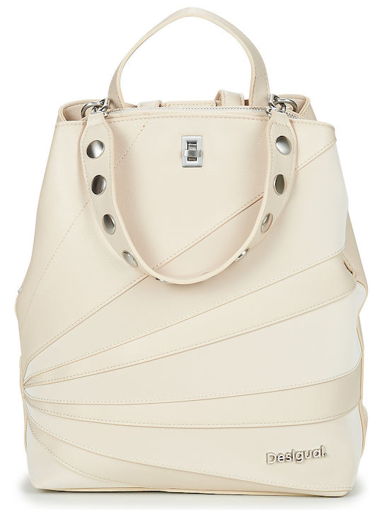 Desigual Damen Tasche Rucksack Beige