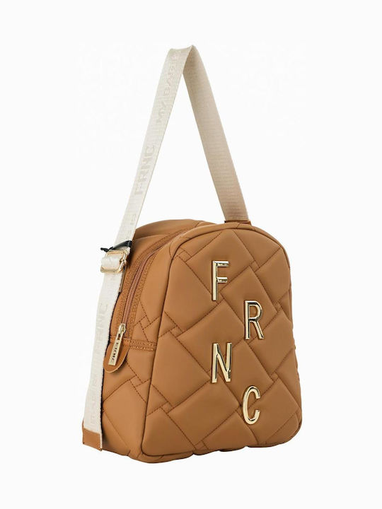 FRNC Damen Tasche Rucksack Tabac Braun