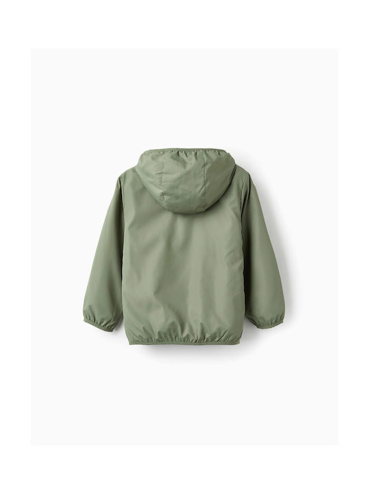 Zippy Kinderjacke Winddicht mit Kapuze Khaki