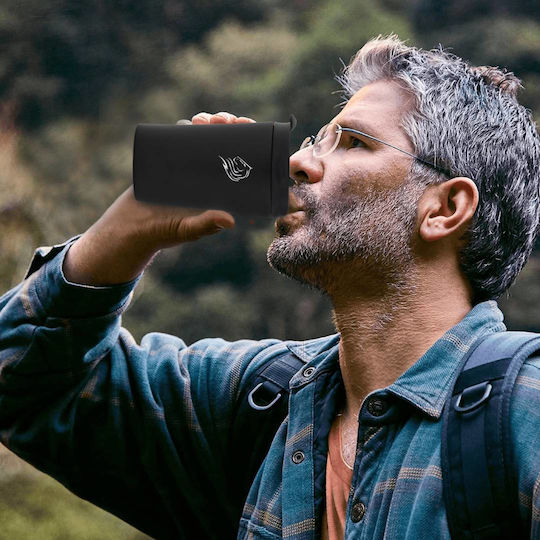 Cool'NMore Ποτήρι Θερμός Ανοξείδωτο BPA Free 350ml Μαύρο με Καλαμάκι και Επιστόμιο