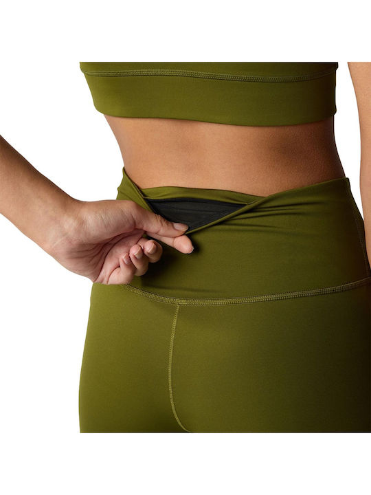 Women's Cropped Training Legging High Waisted Green