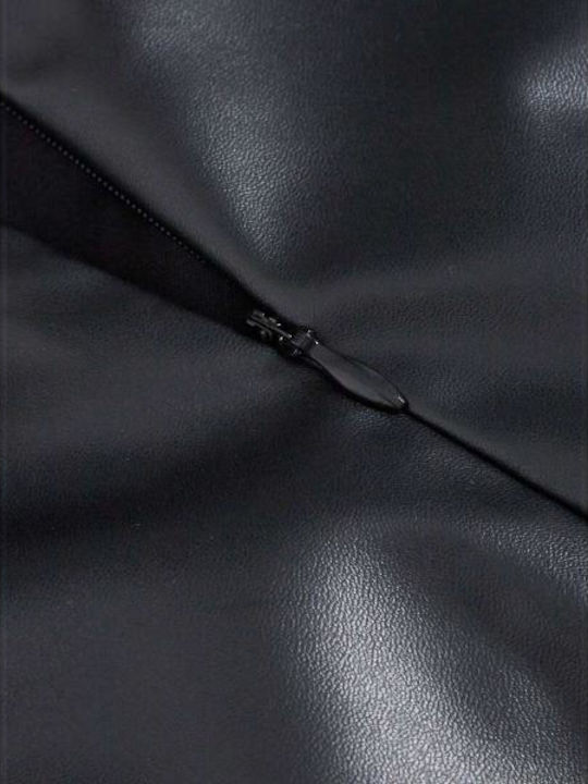 Leder Mini Rock Schwarz