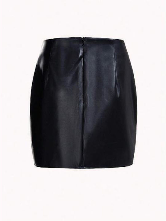 Leder Mini Rock Schwarz