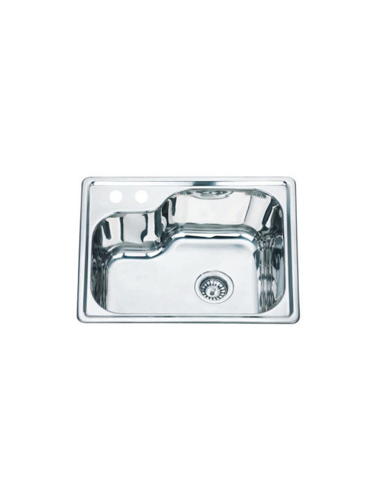 Inter Ceramic Alpaca ICSETICF72582907313ICK5645 Drop-In Мивка Inox Ш56.5xД45см Сребрист
