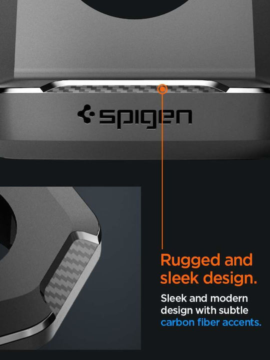 Spigen Rugged Armor Stand Wearable Charger Apple Watch Ultra2/Ultra 9/8/7/6/5/SE/4/3/2/1 Blackς