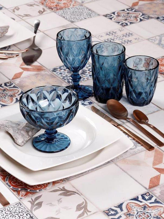 Cryspo Trio Quadro Plate Soup Square made of Porcelain Off White 23x23cm