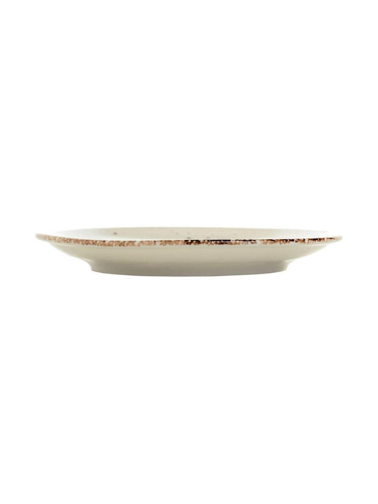 Güral Porselen Side Plate Shallow made of Porcelain Beige with Diameter 27cm