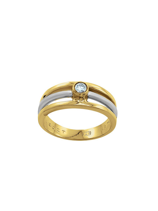 Antwnakakis Damen Ring mit Diamant aus Gold 18K