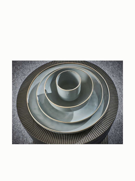 Salt & Pepper Green Eden Plate Shallow Ceramic Green 22.5cm