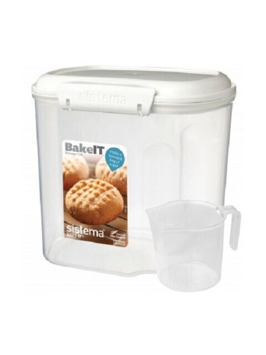 Sistema Bakery Set 1pcs Jars for Sugar with Lid Plastic 2400ml