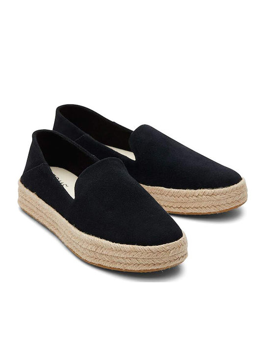 Women's Suede Espadrilles Black