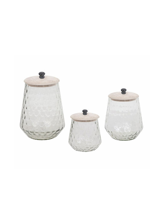 InTheBox Schera General Use Vase with Lid Glass Transparent 14x14x20cm 1 Pieces