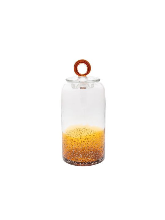 Iliadis Vase General Use with Lid Glass Transparent 12x12x12cm