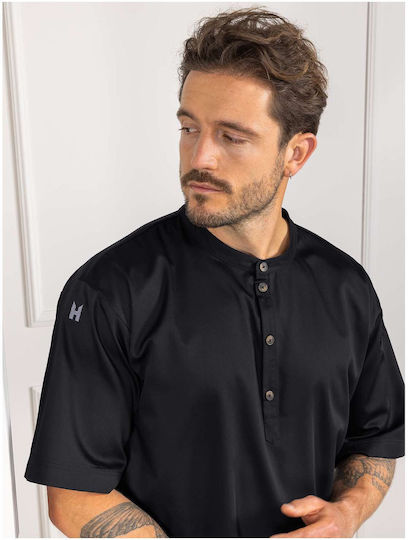 Le Nouveau Chef Chef Short Sleeve Blouse Black