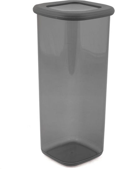 Hermia Set 12 Stück Allgemeine Verwendung Lebensmittelgläser mit Luftdichtem Deckel Kunststoff Grau 1750ml