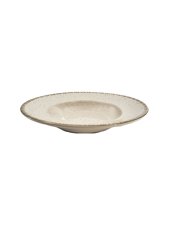 XM-Casa Plate Pasta made of Porcelain White with Diameter 27cm
