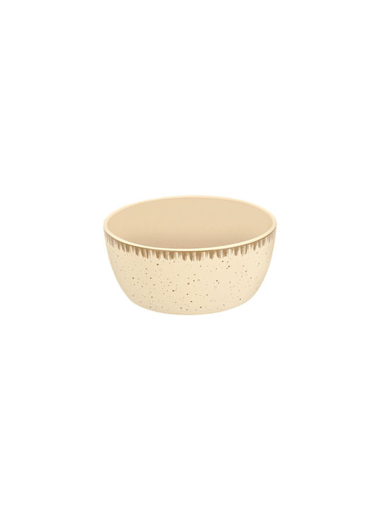 Dot Cereal Serving Bowl Round Made of Porcelain Beige with Diameter 13cm 1pcs