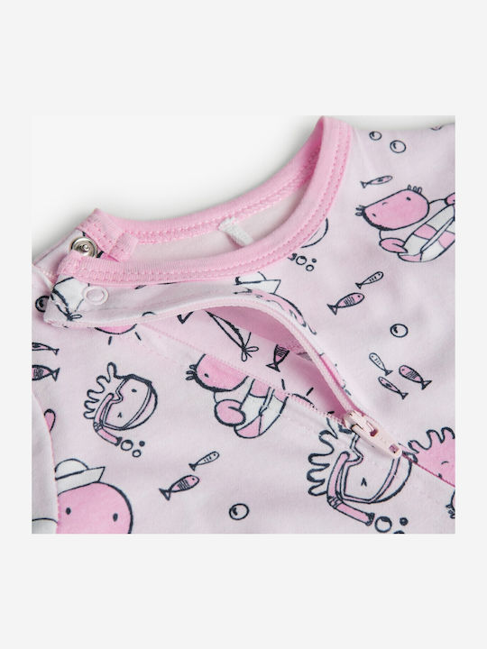 Boboli Baby Bodysuit Long-Sleeved Pink