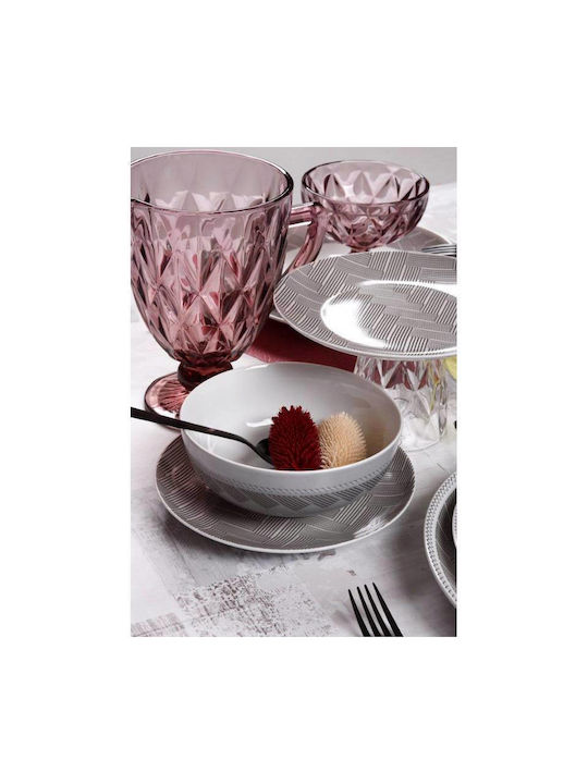 Cryspo Trio Plaza Cereal Serving Bowl Round made of Porcelain White with Diameter 16cm