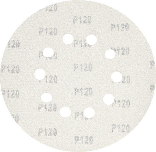 Foie de Lustruit pentru Mașină de Lustruit Excentrică K120 cu 10 Găuri 215x215mm Set 1buc