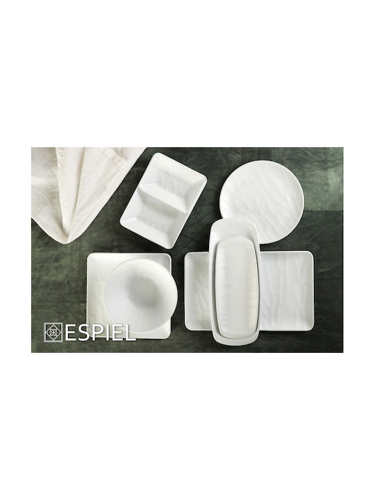 Espiel Wavy Matte Bol de Servire Pătrat din Melamină Negru 18x18cm