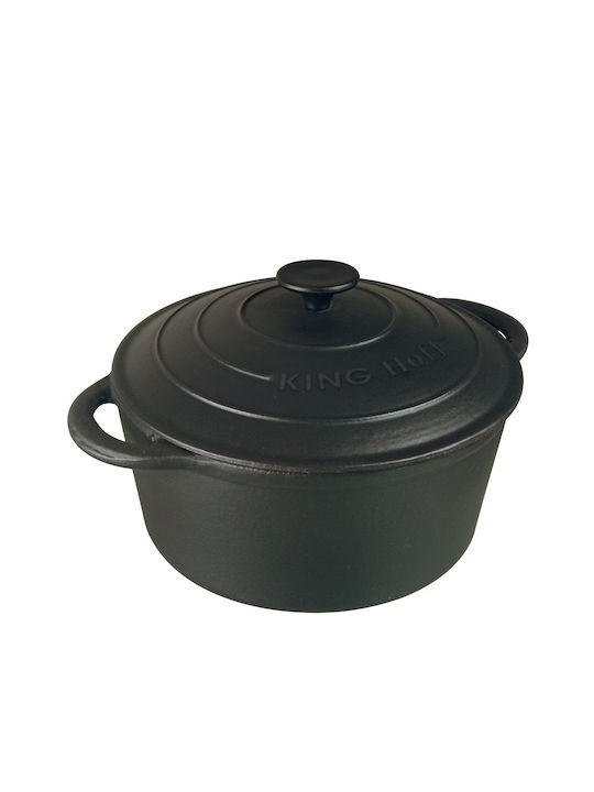 KING Hoff Deep Pot made of Cast Iron 4lt / 24cm