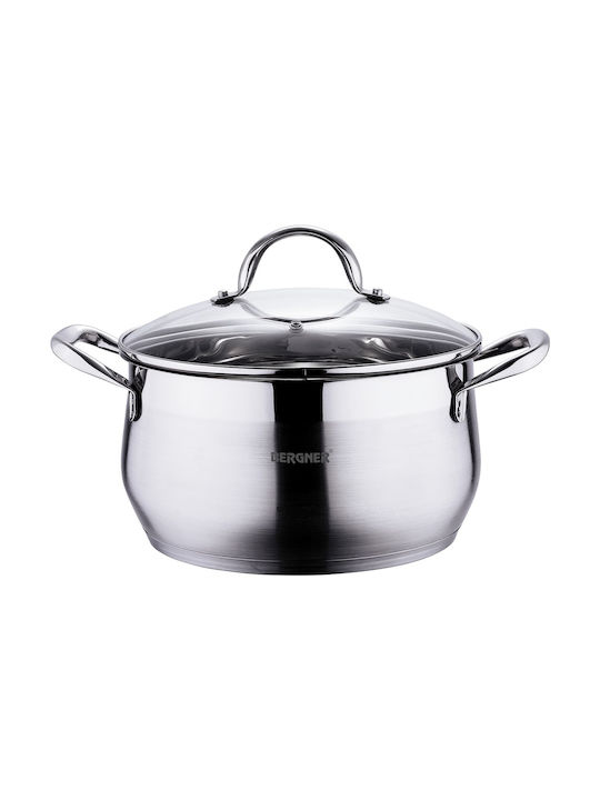 Bergner Gourmet Deep Stainless Steel Pot 4.5lt / 24cm