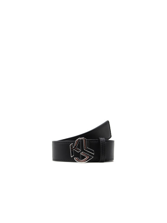 Karl Lagerfeld Men's Wide Belt Black