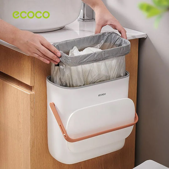 Ecoco Кош За Боклук За Шкаф Пластмасов Бял 10 lt