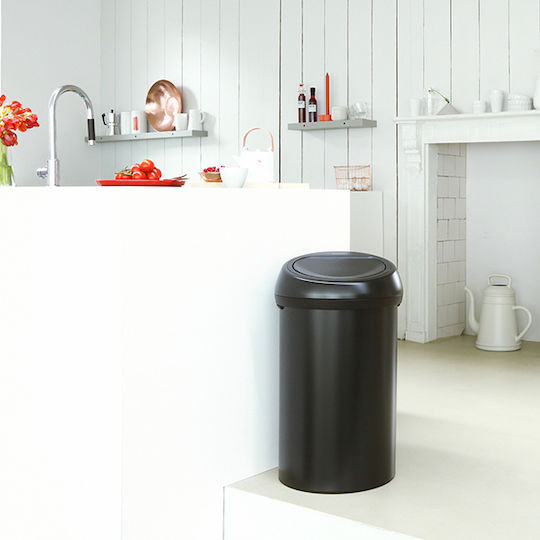 Brabantia Coș Touch Bin De Gunoi Metalic Împingeți Negru 60lt