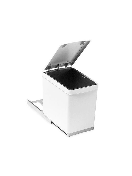 Gollinucci Coș de Gunoi Plastic pentru Dulap Alb 16lt 1buc