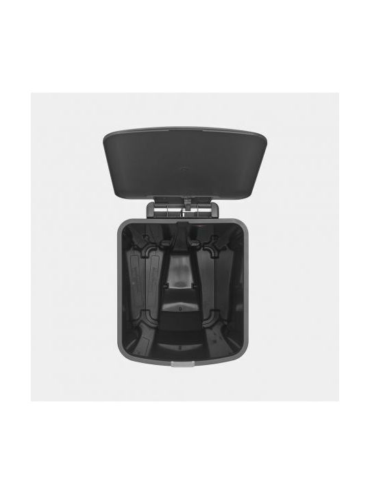 Brabantia StepUp Κάδος Απορριμμάτων Πλαστικός με Πεντάλ Dark Grey 40lt