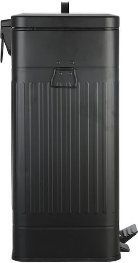 Estia Κάδος Soft Close Απορριμμάτων από Ανοξείδωτο Ατσάλι με Πεντάλ Μαύρος 30lt