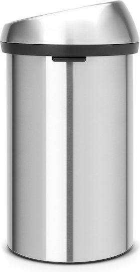 Brabantia Κάδος Απορριμμάτων Μεταλλικός Push Ασημί 60lt