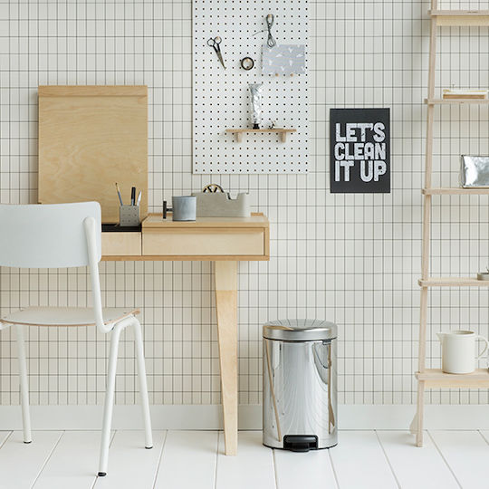 Brabantia Кошче NewIcon Pedal за Боклук от Неръждаема Стомана с Педал Сребрист 12л