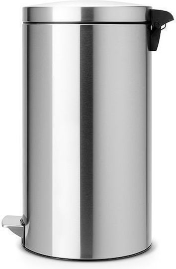 Brabantia Silent Twin Waste Bin Metallic with Pedal Silver 20cm
