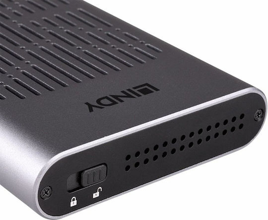 Lindy Carcasă pentru unitate de hard disk M.2 SATA III NVME cu conexiune USB 3.2 Tip-C