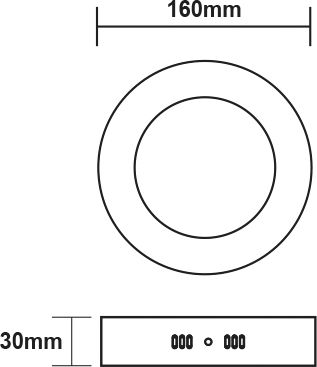 Aca LED Panel 12W 16εκ. Aca LED Panel 12W 16εκ.