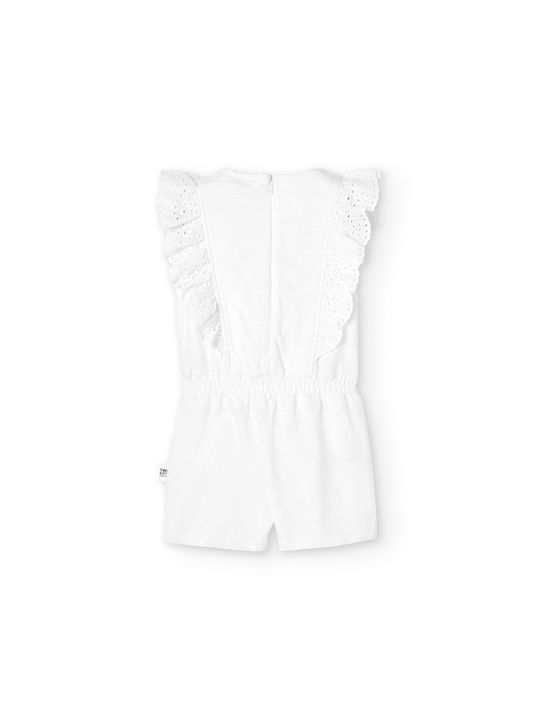 Boboli Kids One-piece Fabric Shorts/Bermuda White